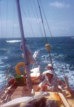 Tradewind sailing off Llinghi Island